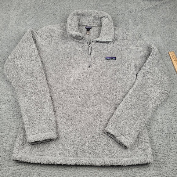 Patagonia Women's L Synchilla Fleece Pullover Gray 1/4 Zip Jacket Sweater - Picture 2 of 9